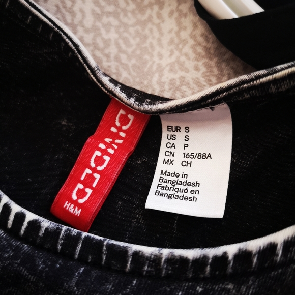 H&M Acid Wash A-line Skater Dress Grey - Picture 5 of 5